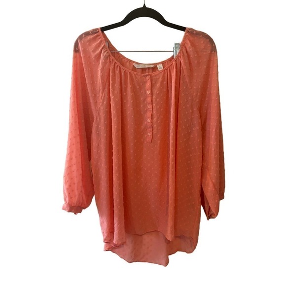 Lauren Conrad Sheer Peach Blouse size XL - Picture 1 of 6